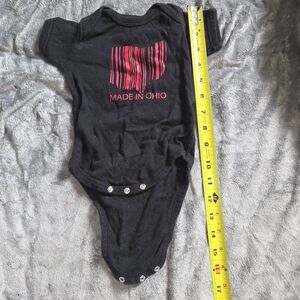 Los Angeles Apparel Black Bodysuit with Red Ohio Design